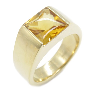 Cartier カルティエ タンク リング　シトリンYG カルティエ(CARTIER)カルティエ タンクリング シトリン リング・指輪