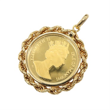 ジュエリー コイントップ 1/10OZ ペンダントトップ ジュエリー メンズ レディース K24/K18 4.6g