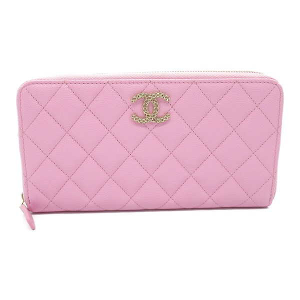 シャネル(CHANEL)シャネル マトラッセ ラウンド長財布 ラウンド長財布 