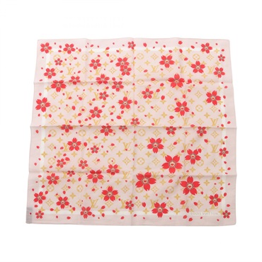 ルイ・ヴィトン LOUIS VUITTON × 村上隆 モノグラムチェリーブロッサム スカーフ 衣料品 レディース