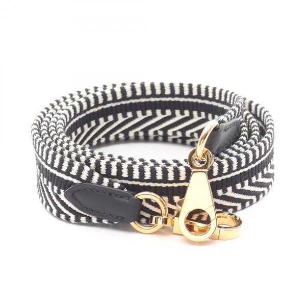 エルメス バンドリエール サングル カヴァル ブラック/ホワイト ショルダーストラップ アクセサリー レディース