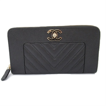 CHANEL シャネル 長財布 マドモアゼル マトラッセ ラウンドジップ 美品 シャネル(CHANEL)シャネル マドモアゼル ラウンド長財布 ラウンド長