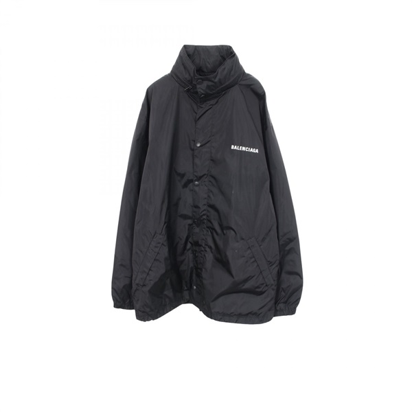 BALENCIAGA ナイロンジャケット フード付き バレンシアガ(BALENCIAGA)バレンシアガ ロゴプリント フード付き