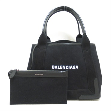 バレンシアガ(BALENCIAGA)バレンシアガ ネイビーカバス S トートバッグ