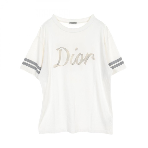 Dior グラデーション Tシャツ 12M T-Shirt with Dior Embroidery, Relaxed Fit Black Sea Island Cotton