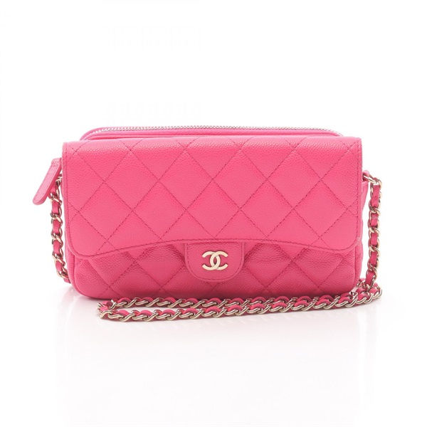 シャネル(CHANEL)シャネル マトラッセ チェーンフォンケースウォレット