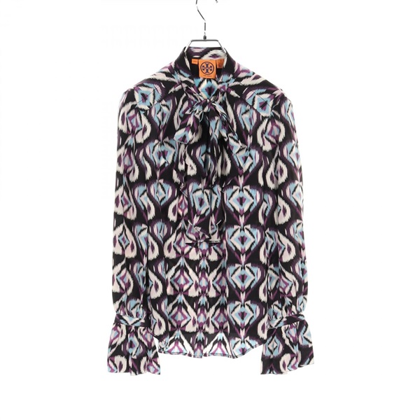【美品】TORY BURCH トリーバーチ 総柄ブラウス 長袖シャツ 動物柄 トリーバーチ(Tory Burch)トリーバーチ ブラウス 衣料品 トップス