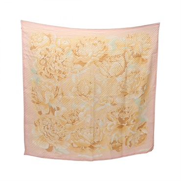 エルメス(HERMES)エルメス カレ90 プリーツ LES PIVOINES スカーフ