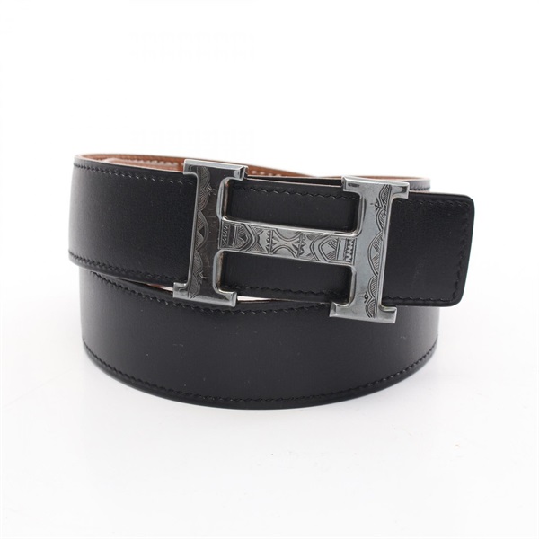 エルメス コンスタンス トゥアレグ Hベルト ノワール ゴールド ベルト 衣料品 メンズ レディース