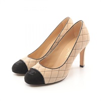 CHANEL / パンプス/37.5/BEG/G34014 マトラッセ シャネル(CHANEL)シャネル マトラッセ パンプス 靴 レディース G34014