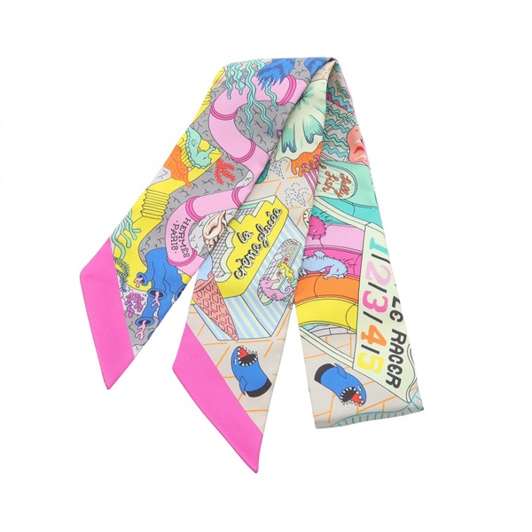 【エルメス】ツイリー 新品未使用タグ付き SPLASH PARK★箱付き★ エルメス(HERMES)エルメス ツイリー SPLASH PARK スカーフ 衣料品