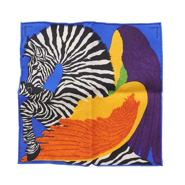 エルメス(HERMES)エルメス カレ20 ナノカレ ZEBRA PEGASUS スカーフ