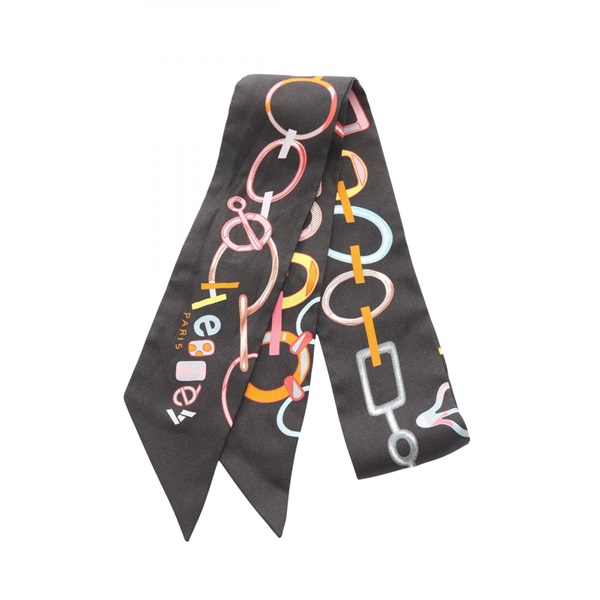 エルメス HERMES ツイリー Do Re Boucles スカーフ 衣料品 シルク シルク レディース ネイビー系 / ホワイト系 / マルチカラー 【中古】 エルメス(HERMES)エルメス ツイリー Do Re Boucles スカーフ 衣料品