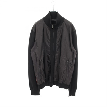 プラダ ニット切替 ジャケット ブルゾン 衣料品 アウター メンズ