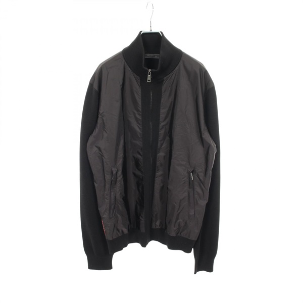 プラダ ニット切替 ジャケット ブルゾン 衣料品 アウター メンズ