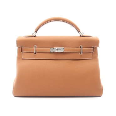 エルメス マキシ ケリー42 ゴールド 内縫い 2WAY ハンドバッグ バッグ レディース