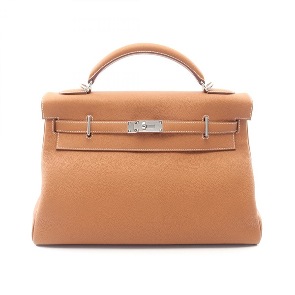 エルメス マキシ ケリー42 ゴールド 内縫い 2WAY ハンドバッグ バッグ レディース