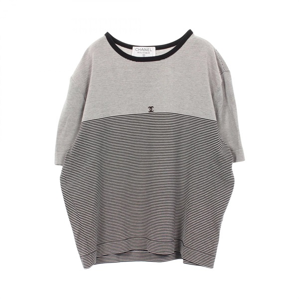 シャネル ココマーク ボーダー 半袖Tシャツ 衣料品 トップス レディース P08622V00338