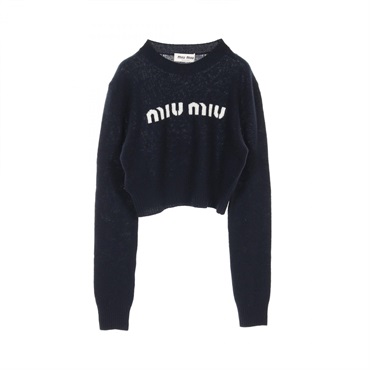 レディース MIUMIU ミュウミュウ ニット タンクトップ 黒 MIU MIU - 美品 ミュウミュウ miumiu タンクトップ キャミソール