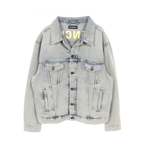 Balenciaga jacket デニム転写プリントしゃツ BALENCIAGA 極美品□BALENCIAGA バレンシアガ 20SS 621580