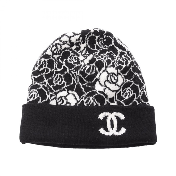 シャネル ココマーク カメリア ニットキャップ 帽子 レディース