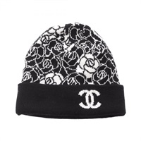 シャネル ココマーク カメリア ニットキャップ 帽子 レディース