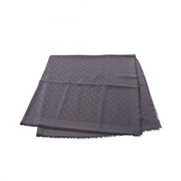 美品 ルイヴィトン LOUIS VUITTON ショール・モノグラム アントラシット M74752 ストール シルク ウール レディース グレー ルイ・ヴィトン(LOUIS VUITTON)ルイ・ヴィトン ショール モノグラム LV