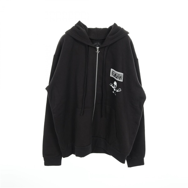 クロムハーツ パーカー M 黒 正規品 Chrome Hearts Horseshoe Zip Hoodie Tokyo クロムハーツ