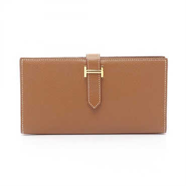 エルメス ベアンスフレ ゴールド 二つ折り長財布 財布 レディース