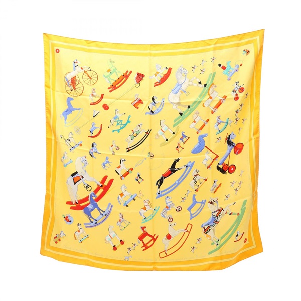 エルメス カレ90 Raconte moi Le Cheval スカーフ 衣料品 レディース