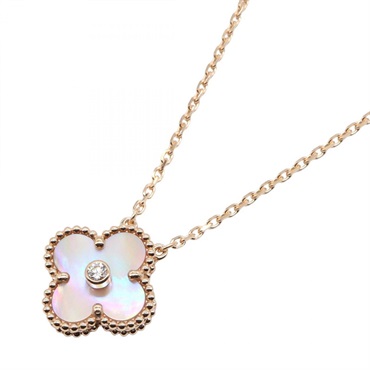 ヴァンクリーフ＆アーペル ヴィンテージアルハンブラマザーオブパール 1PD ネックレス ジュエリー レディース VCARPMOP00