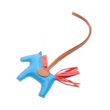 エルメス ロデオPM ブルーザンジバル ローズテキサス ゴールド チャーム アクセサリー レディース