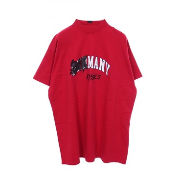バレンシアガ MANY KISSES 半袖Tシャツ 衣料品 トップス メンズ レディース 739028