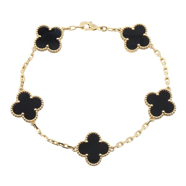 ヴァンクリーフ＆アーペル ヴィンテージアルハンブラ オニキス 5P ブレスレット ブレスレット アクセサリー レディース VCARA41300