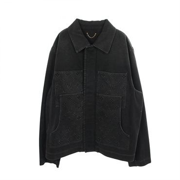 ルイ・ヴィトン LOUIS VUITTON ワークウェア エンボスモノグラム ブルゾン デニムジャケット 衣料品 アウター コットン メンズ ブラック系 RM242MQ CCU HRA50W 【中古】 ルイ・ヴィトン(LOUIS VUITTON)ルイ・ヴィトン ワークウェア エンボス