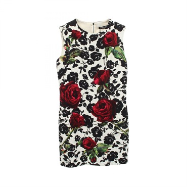 ドルチェアンドガッバーナ フラワー ノースリーブ ワンピース 衣料品 トップス レディース
