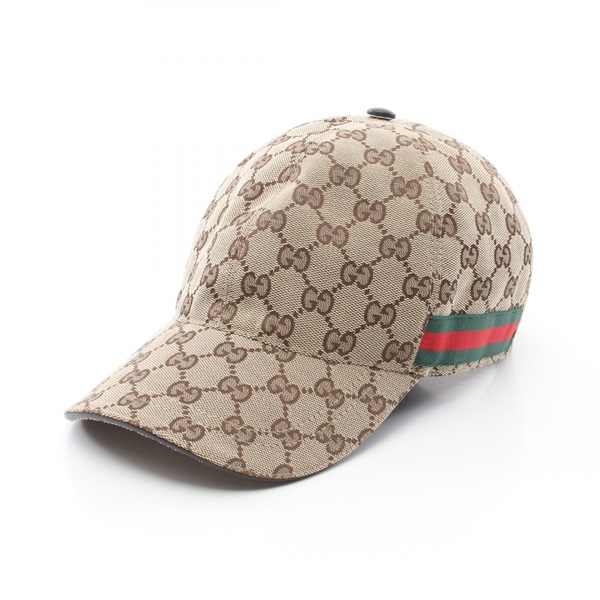 グッチ(GUCCI)グッチ GGキャンバス ウェブライン キャップ 帽子 メンズ 