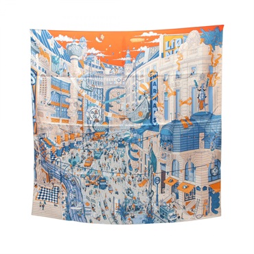 エルメス(HERMES)エルメス カレ90 LE GRAND PRIX DU FAUBOURG スカーフ