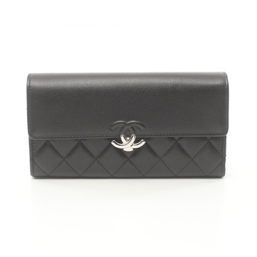 美品♡シャネル CHANEL ココマーク パープル 二つ折り財布 シャネル(CHANEL)シャネル ココマーク 二つ折り長財布 財布