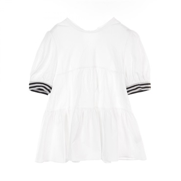 美品】ボーダーズアットバルコニー バレリーナブラウス ティアード 白