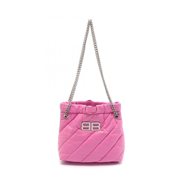 バレンシアガBALENCIAGAピンク ストローバッグ フリンジデザイン バレンシアガBALENCIAGAピンク ストローバッグ フリンジデザイン