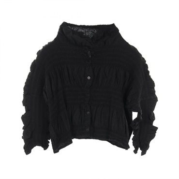 ME イッセイミヤケ　ブラックカーディガン ISSEY MIYAKE イッセイミヤケme ブラックカーディガンジャケット