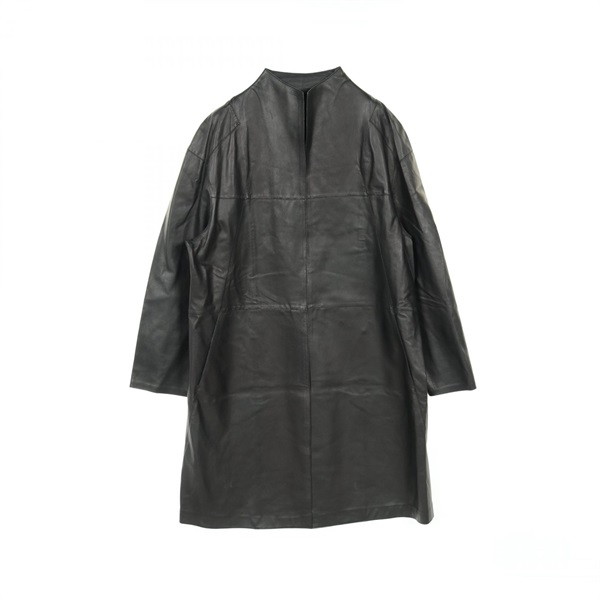 ロエベ　鹿革　コート　黒　スタンドカラー　ディアスキン　loewe 40 ロエベ(LOEWE)ロエベ その他コート 衣料品 アウター レディース