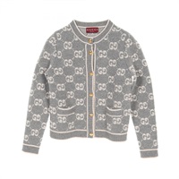 グッチ(GUCCI)グッチ GGウール ブークレ ジャカード カーディガン 衣料  