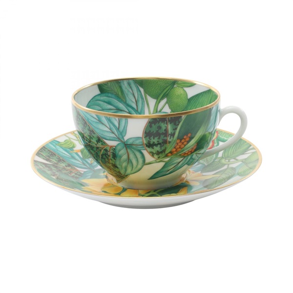 エルメス パシフォリア モーニングカップ＆ソーサー 食器 アクセサリー レディース