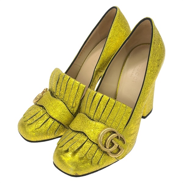 186005 現状品 GUCCI グッチ GUCCI パンプス 23 ブラウン エナメル レディース [1000023052511] グッチ(GUCCI)グッチ パンプス パンプス 靴 レディース｜2104102396936