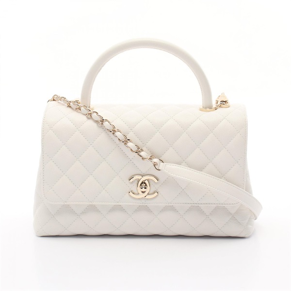 CHANEL シャネル　ココハンドル29 トップハンドル ホワイト シャネル(CHANEL)シャネル ココハンドル29 ラージ トップ