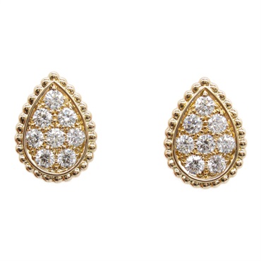 美品　ブシュロン セルパンボエム エクストラスモール ダイヤ ピアス　YG ブシュロン(Boucheron)ブシュロン セルパンボエムスモール ダイヤ