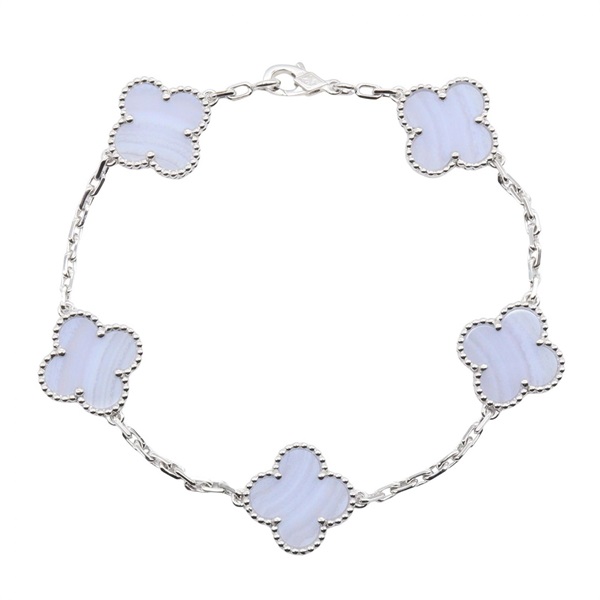 ヴァンクリーフ＆アーペル ヴィンテージアルハンブラ カルセドニー ブレスレット 5P ブレスレット アクセサリー レディース VCARD34700