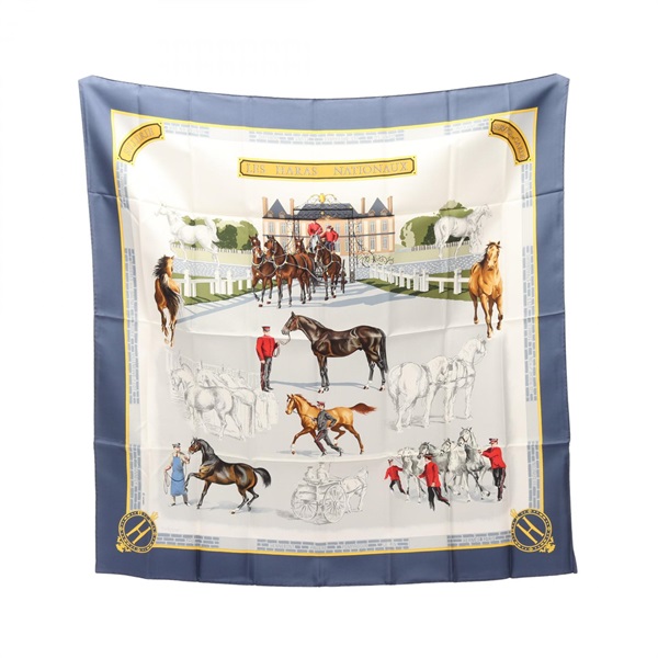 エルメス カレ90 LES HARAS NATIONAUX  スカーフ 衣料品 レディース